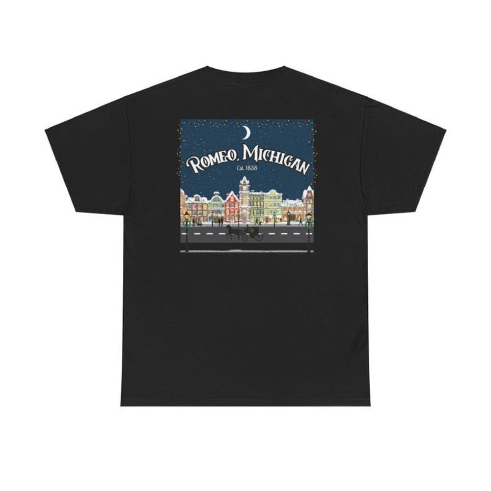 Romeo Michigan Christmas Charity Tee, Small Town Holiday Shirt